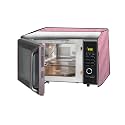 The Furnishing Tree Microwave Oven Cover full closure PVC suitable for all major brands for size LxWxH 14x19x13 in inches Pin Check Pattern Pink