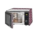 The Furnishing Tree Microwave Oven Cover full closure PVC suitable for all major brands for size LxWxH 12x17x10 in inches Floral Pattern Magenta