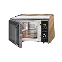 The Furnishing Tree Microwave Oven Cover full closure PVC suitable for all major brands for size LxWxH 12x17x10 in inches Pin Check Pattern Brown