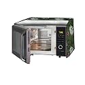 The Furnishing Tree Microwave Oven Cover full closure PVC suitable for all major brands for size LxWxH 17x20x14 in inches Petals Pattern Green