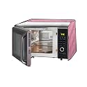 The Furnishing Tree Microwave Oven Cover full closure PVC suitable for all major brands for size LxWxH 12x17x10 in inches Pin Check Pattern Pink