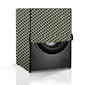 the furnishing tree washing machine cover check coffee compatible for bosch 8 kg fully-automatic front loading waj2846win - d  w  h   66x61x889 cm 