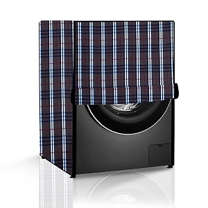 the furnishing tree washing machine cover check black compatible for bosch 7 kg fully-automatic front loading wak2006win - d  w  h   61x61x864 cm 