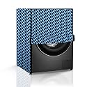 The Furnishing Tree Washing Machine Cover Check Blue Compatible for Bosch 7.5 Kg Fully-Automatic Front Loading WAJ2446IIN - D × W × H : ( 66x61x88.9 CM )