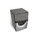 The Furnishing Tree Washing Machine Cover Check Grey Compatible for Bosch 7 Kg Fully-Automatic Front Loading WAK24268IN - D × W × H : ( 61x61x86.4 CM )