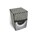 The Furnishing Tree Washing Machine Cover Check Coffee Compatible for Bosch 8 Kg Fully-Automatic Front Loading WAT24168IN - D × W × H : ( 66x61x88.9 CM )