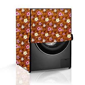 the furnishing tree washing machine cover floral yellow compatible for bosch 10 kg fully-automatic front loading wga254avin - d  w  h   66x61x889 cm 