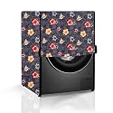 The Furnishing Tree Washing Machine Cover Floral Grey Compatible for Bosch 7 Kg Fully-Automatic Front Loading WAJ2426WIN - D × W × H : ( 66x61x88.9 CM )