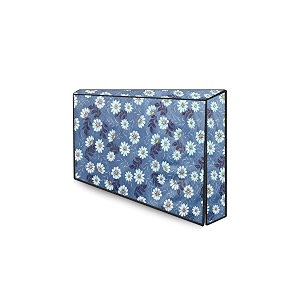 the furnishing tree waterproof amp dustproof pvc ledlcdmonitor tv cover suitable for all models of 32 inch tv dimensions of the cover wxhxd in inches  29x19x3  floral pattern blueish grey