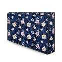 The Furnishing Tree Waterproof & Dustproof PVC LED/LCD/Monitor TV Cover Suitable for All Models of 65 Inch TV, Dimensions of the Cover WxHxD In Inches: ( 59x38x4 ), Floral Pattern Blue