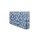 The Furnishing Tree Waterproof &amp; Dustproof PVC LED/LCD/Monitor TV Cover Suitable for All 75 Inch Models, Dimensions of the Cover WxHxD In Inches: ( 66.5x39x4 ), Floral Pattern Blueish Grey