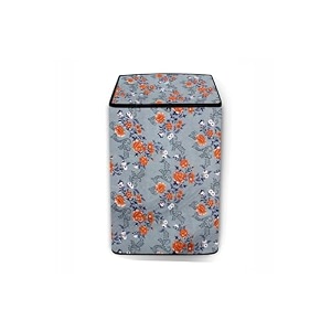 the furnishing tree waterproof and dustproof polyester washing machine cover top loading compatible for lg 7 kg 72 kg 75 kg 8 kg cm-56x56x88 floral pattern blue