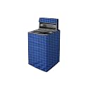 The Furnishing Tree Waterproof and Dustproof Polyester Washing Machine Cover Top Loading Compatible for LG, 6 Kg, 6.2 Kg, 6.5 Kg, 7 Kg, CM-(56x56x85), Checkered Pattern Blue