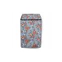 The Furnishing Tree Waterproof and Dustproof Polyester Washing Machine Cover Top Loading Compatible for LG, 7 Kg, 7.2 Kg, 7.5 Kg, 8 Kg, CM-(56x56x88), Floral Pattern Blue