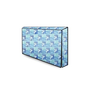 the furnishing tree waterproof amp dustproof pvc ledlcdmonitor tv cover suitable for all 75 inch models dimensions of the cover wxhxd in inches  665x39x4  surface pattern blue