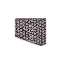 The Furnishing Tree Waterproof &amp; Dustproof PVC LED/LCD/Monitor TV Cover Suitable for All 75 Inch Models, Dimensions of The Cover WxHxD in Inches: (66.5x39x4), Floral Pattern Black Purple