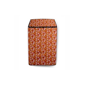 the furnishing tree waterproof polyester washing machine cover top loading compatible for ifb 8 kg 85 kg 9 kg 95 kg 10 kg 105 kg 11 kg 115 kg 12 kg cm-63x66x99 mini floral orage