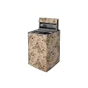 The Furnishing Tree Waterproof Polyester Washing Machine Cover Top Loading Compatible for Panasonic, 6 kg, 6.5 kg, 7 kg, 7.5 kg, 8 kg, 8.5 kg 9 kg, 9.5 kg, 10 kg, 10.5 kg, CM-(58x58x87), Floral Beige