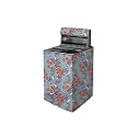 The Furnishing Tree Waterproof Polyester Washing Machine Cover Top Loading Compatible for Panasonic, 6 kg, 6.5 kg, 7 kg, 7.5 kg, 8 kg, 8.5 kg 9 kg, 9.5 kg, 10 kg, 10.5 kg, CM-(58x58x87), Floral Blue
