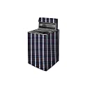 The Furnishing Tree Waterproof Polyester Washing Machine Cover Top Loading Compatible for Whirlpool 360° / Stain Wash, 6.0 Kg, 6.5 Kg, 7 Kg, 7.2 Kg, 7.5 Kg, CM-(58x58x93), Checkered Pattern Grey