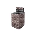 The Furnishing Tree Waterproof Polyester Washing Machine Cover Top Loading Compatible for Whirlpool 360° / Stain Wash, 6.0 Kg, 6.5 Kg, 7 Kg, 7.2 Kg, 7.5 Kg, CM-(58x58x93), Floral Pattern Brown