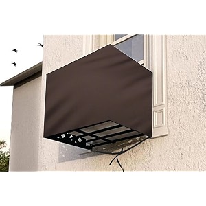 the furnishing tree window ac cover for 1 ton waterproof and dustproof polyester coffee color