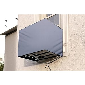 the furnishing tree window ac cover for 1 ton waterproof and dustproof polyester grey color