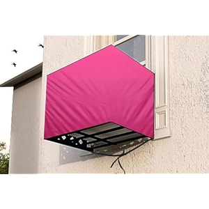 the furnishing tree window ac cover for 2 ton waterproof and dustproof polyester pink color