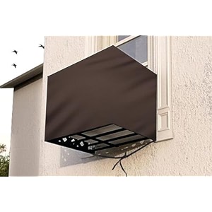 the furnishing tree window ac cover for 2 ton waterproof and dustproof polyester coffee color