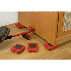 furniture liftershifter tool-4 pcs 3934x31534 furniture slides kit furniture move roller tools max up for 150kg331lbs 360 degree rotatable pads easily redesign and rearrange- red
