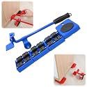 Furniture Lifting Tool Set with Rolling Wheels and Adjustable Height for Easy Moving and Sliding,Provides Practical Assistance (TagliaunicaRosso/2)