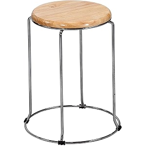 furniture world cushion seat metal frame stool for living room  kitchen  office  classroom red