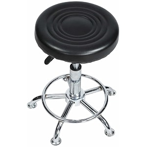 furniture world cushion seat metal frame stool for living room  kitchen  office  classroom dr black