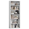 Furniwell 71" Tall Bookcase Bookshelves, 6 Tier Floor Standing Bookcases Open Frame, Modern Display Storage Organizer for Home Office, Living Room, Bedroom, Study Room (White, 1 Pcs)
