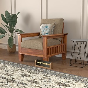 Sheesham Wood Single Seater Sofa Premium