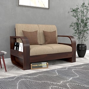 Solid Sheesham Wood 2 Seater Sofa for
