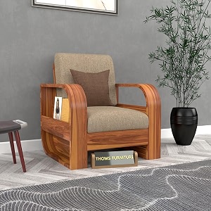 Sheesham Wood Single Seater Sofa Premium