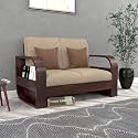 Solid Sheesham Wood 2 Seater Sofa for