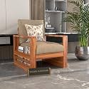 Sheesham Wood Single Seater Sofa Premium