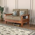 Solid Sheesham Wood 2 Seater Sofa for