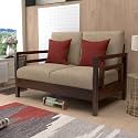 Solid Sheesham Wood 2 Seater Sofa for