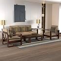 Solid Sheesham Wood 5 Seater Sofa Set