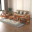 Solid Sheesham Wood 5 Seater Sofa Set