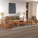 Solid Sheesham Wood 5 Seater Sofa Set