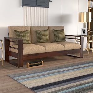 Solid Sheesham Wooden 3 Seater Sofa -