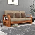 Sheesham Wood 3 Seater Sofa Classic