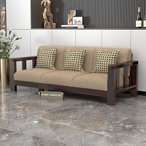 Solid Sheesham Wooden Sofa 3 Seater