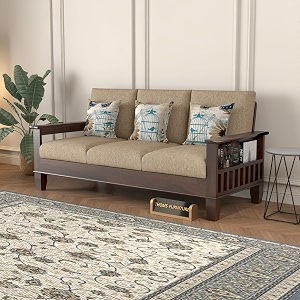 Solid Sheesham Wooden Sofa 3 Seater