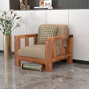 Sheesham Wood Single Sofa Chair Premium