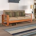 Solid Sheesham Wooden Sofa 3 Seater 
